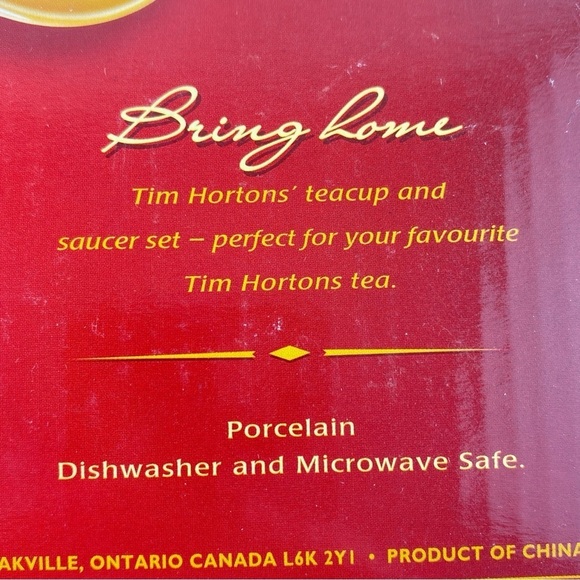 Tim Hortons Tea Cup and Saucer with Original Box Collectors 2006 - 8 ounce mug - Picture 4 of 10